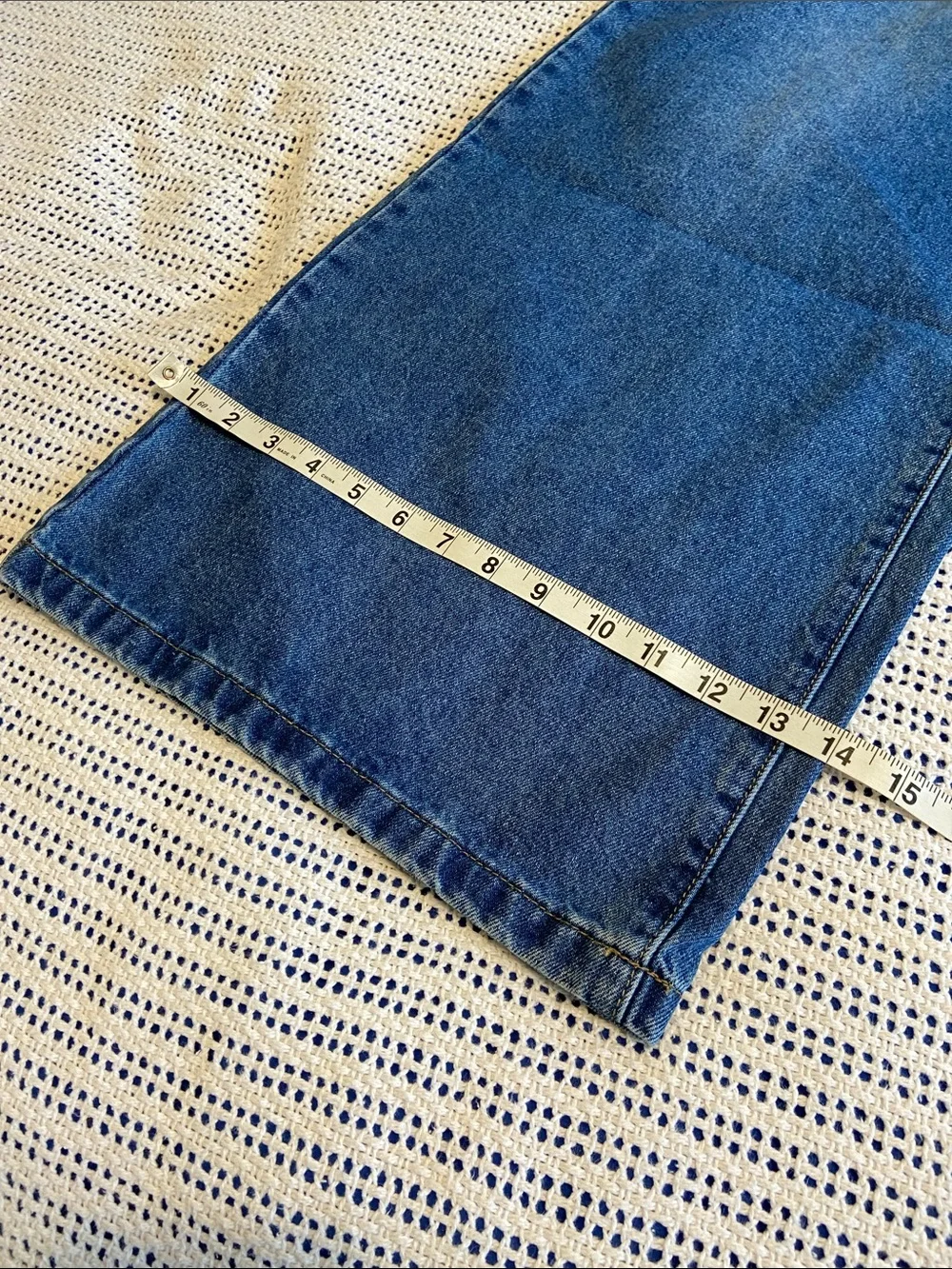 Edikted ultra wide-leg denim jeans low to medium rise New Size Small